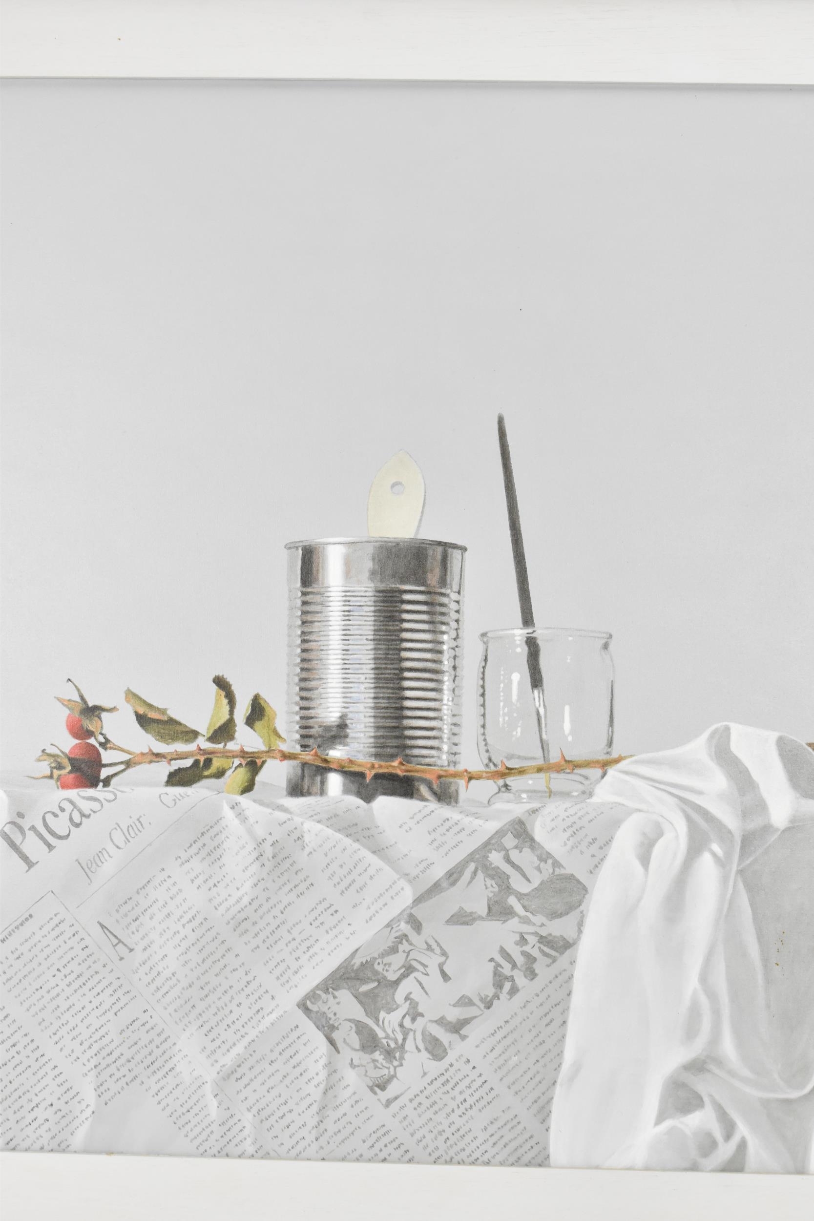 Artwork by Fernando Grandi, Fernando Grandi (B.1946) An oil on canvas still life entitled 'Oggetti nello studio, Made of oil on canvas