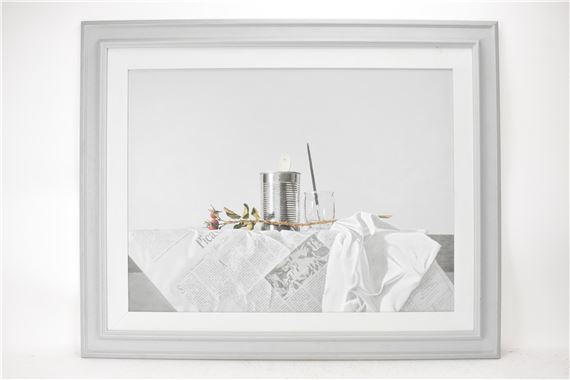 Fernando Grandi (B.1946) An oil on canvas still life entitled 'Oggetti nello studio by Fernando Grandi