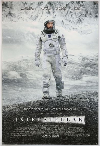 Interstellar (2014), US 1 Sheet, advance, 40 x27 inches, rolled, double sided by Christopher Nolan