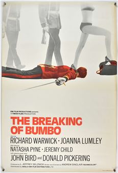 The Breaking of Bumbo (1970) scarce British 1-Sheet film poster for the British comedy, the poster had a very low print run as the film was never actually shown in UK cinemas, unfolded, 27 x 40 inches - Andrew Sinclair