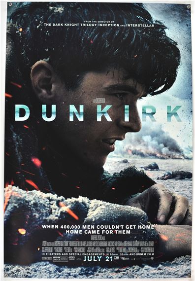 Dunkirk (2017), US 1 Sheet, advance, 40 x27 inches, rolled, double sided by Christopher Nolan