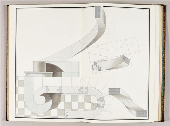 Album with 42 outline drawings and a map of Belgium from the military academy - Paul de Bonhome