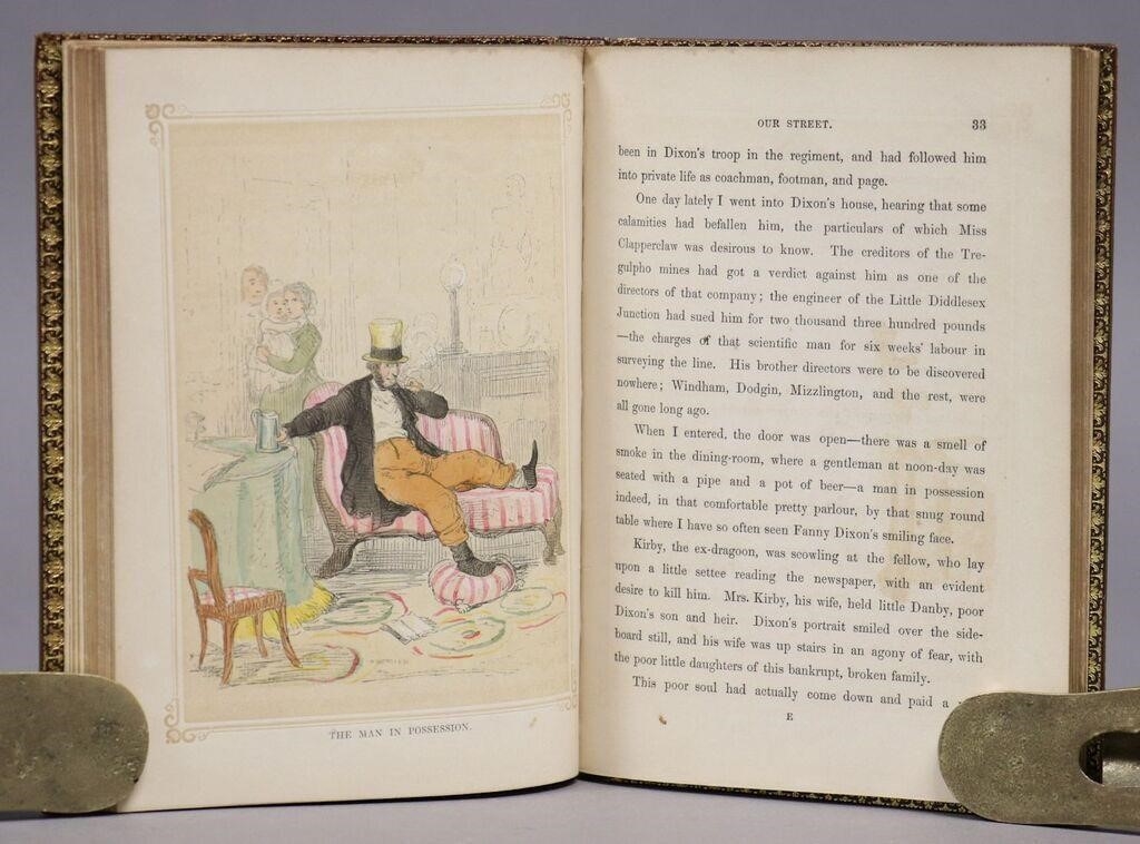 Artwork by William Makepeace, Hand-Colored Plates] Our Street, 1st Edition, Made of hand-colored plates and