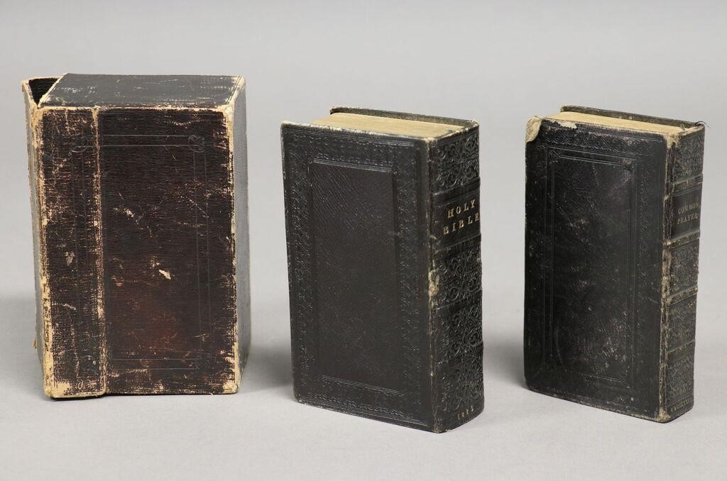 Artwork by F. Moore, Bindings, Bible and Book of Common Prayer
