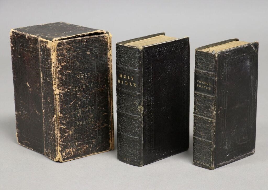 Artwork by F. Moore, Bindings, Bible and Book of Common Prayer