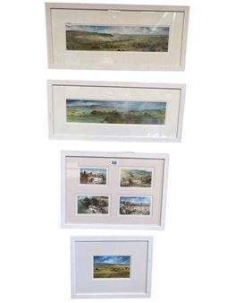 three landscape watercolours including a pair - Chris Mouncey