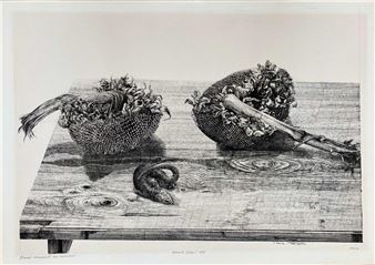 Girasoli disseccati con ramarro, 1975 - Roberto Stelluti