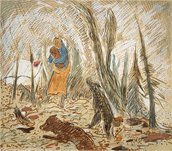 René Richard | Mother at her camp | MutualArt