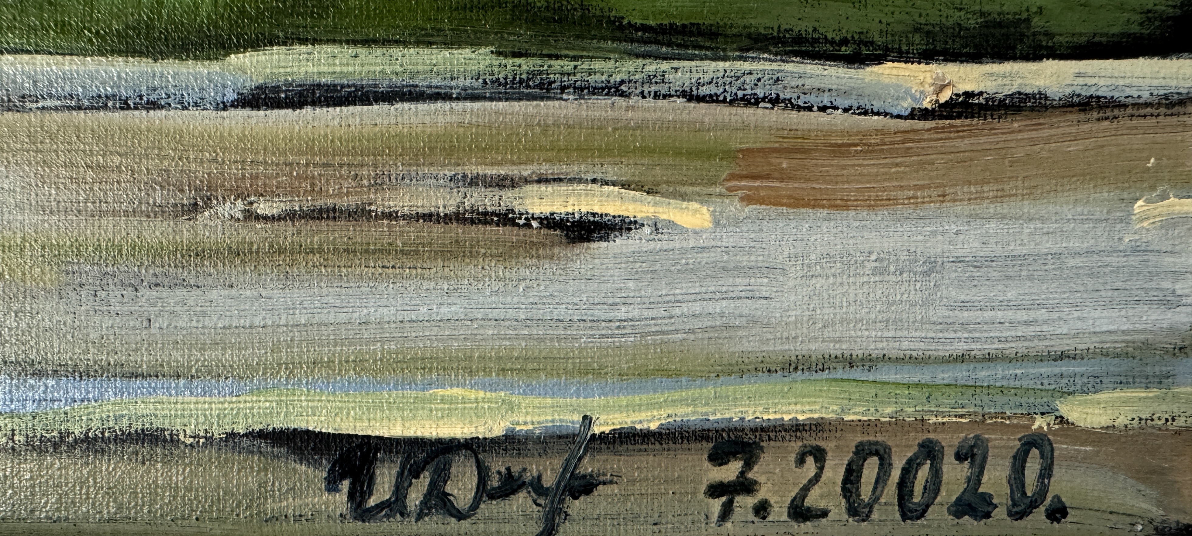 Artwork by Inta Gloda, Gloda, Inta - "Tree beside the road" - 2020, Made of Oil on canvas