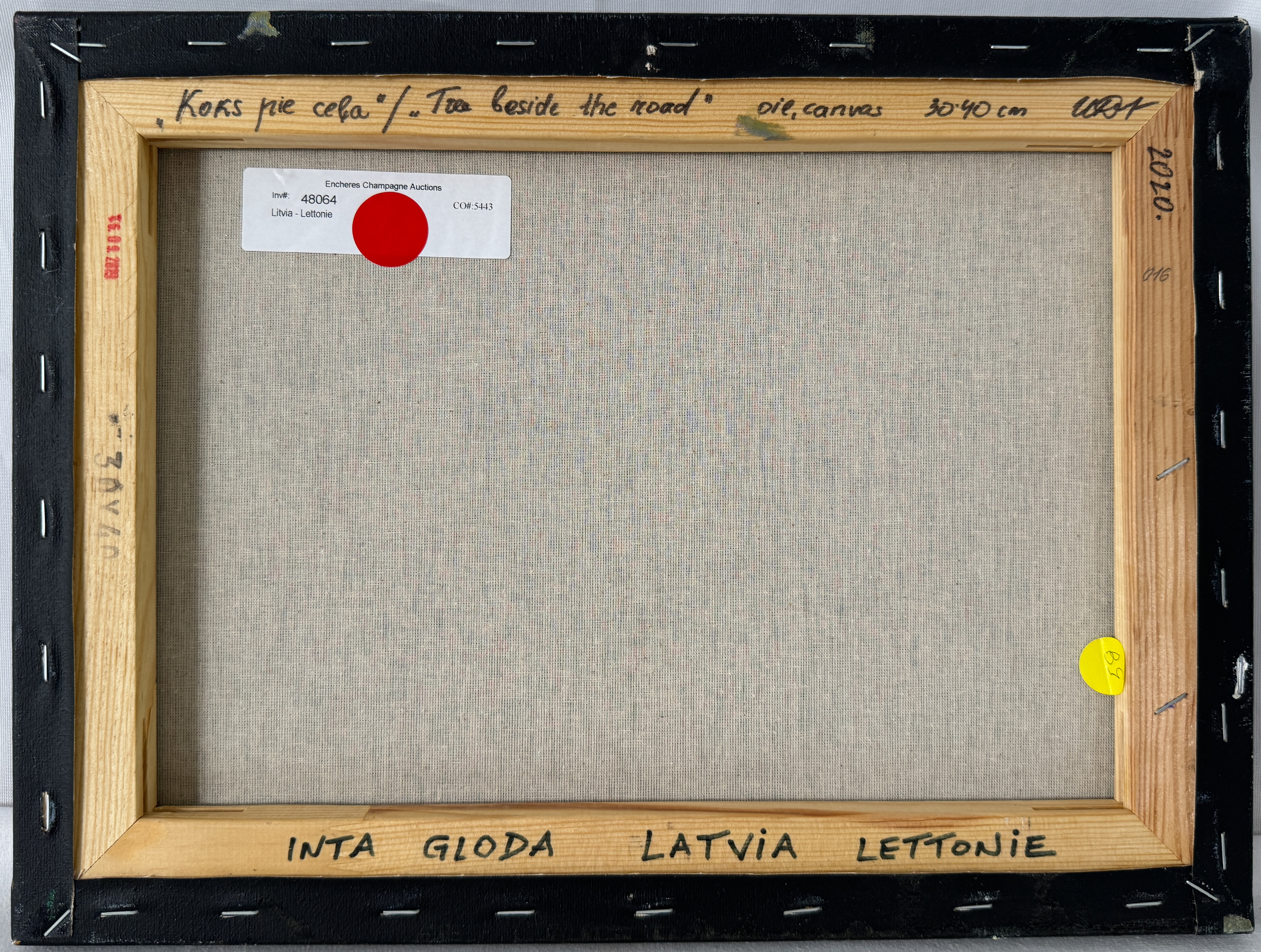 Artwork by Inta Gloda, Gloda, Inta - "Tree beside the road" - 2020, Made of Oil on canvas