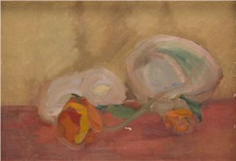 Still life with mask and roses - Witold Mars