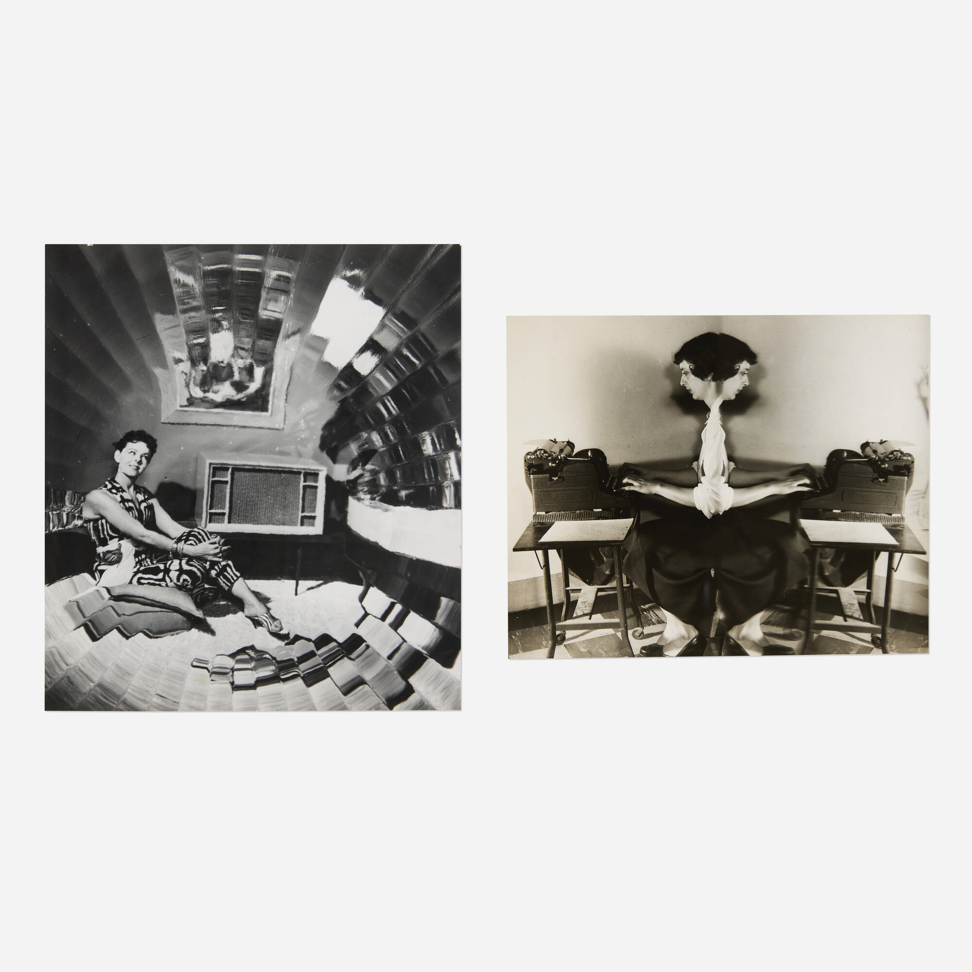 Weegee | Female Model Distortions (two works (Circa 1955) | MutualArt