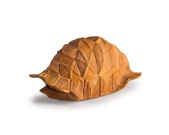 hand-carved yellowwood tortoise shell - Laurie Wiid van Heerden