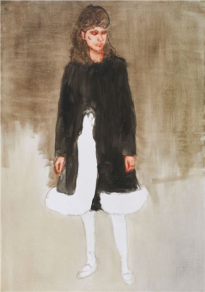 Mädchen mit schwarzem Mantel by Axel Geis, 2005