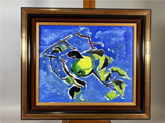 Pierre THERON (1918-2000) Morning in the orchard Oil on canvas signed lower right by Pierre Theron