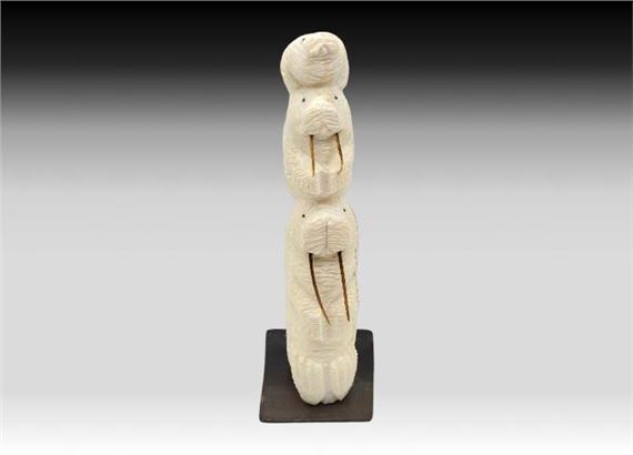 Totemic Walruses on Baleen Base - Robert Apatiki