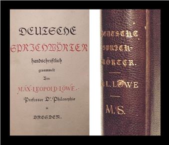 Manuscript] by Prof. Max Lowe, Proverbs - Max Lowe