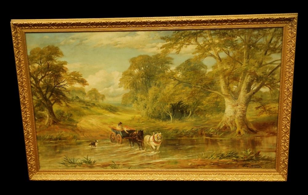 George Turner | George Turner (Derbyshire 1841-1910) Fording the Stream ...