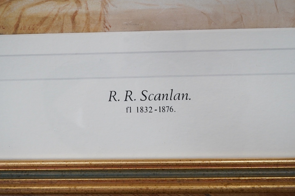 Artwork by Robert Scanlan, Reclining semi-nude woman, Made of watercolour