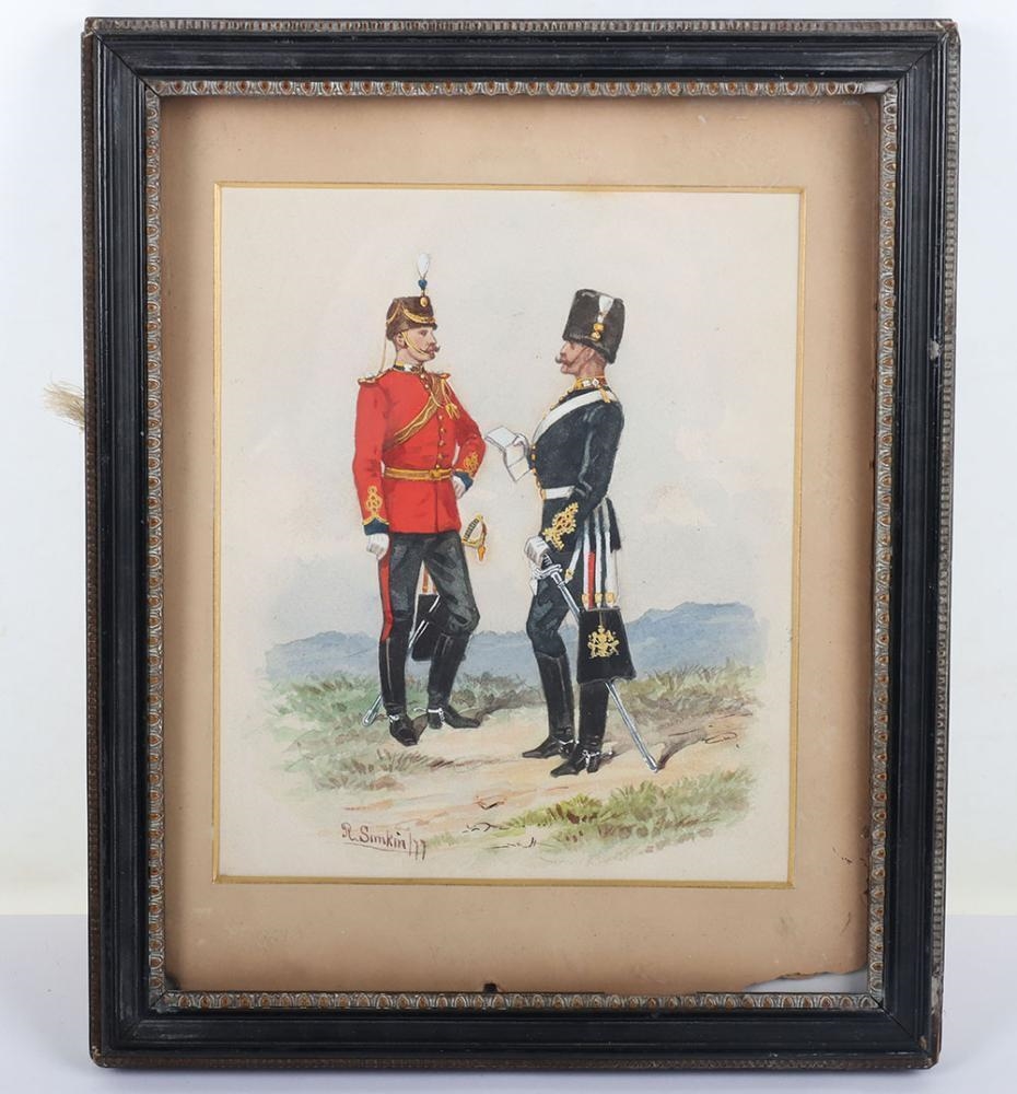 Richard Simkin | Original Richard Simkin Watercolour of Two British ...