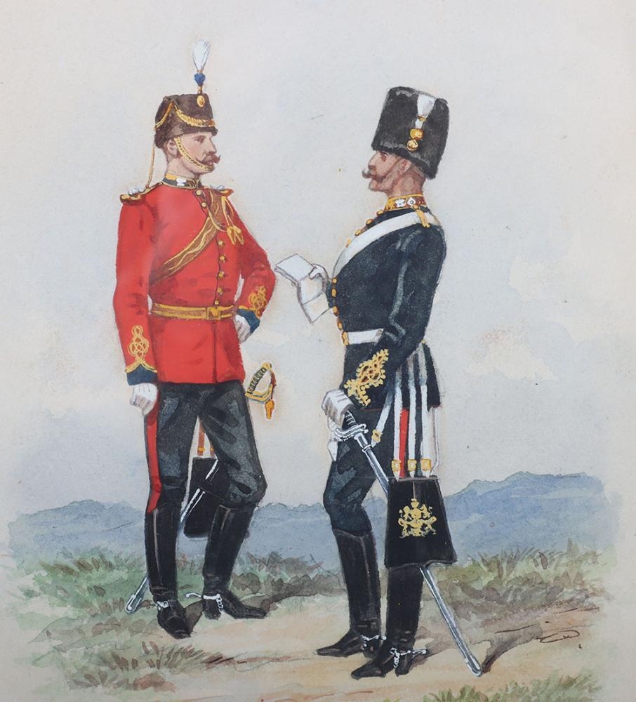 Richard Simkin | Original Richard Simkin Watercolour of Two British ...