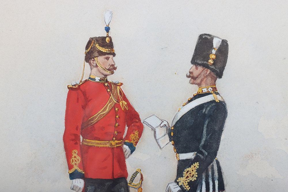 Richard Simkin | Original Richard Simkin Watercolour of Two British ...