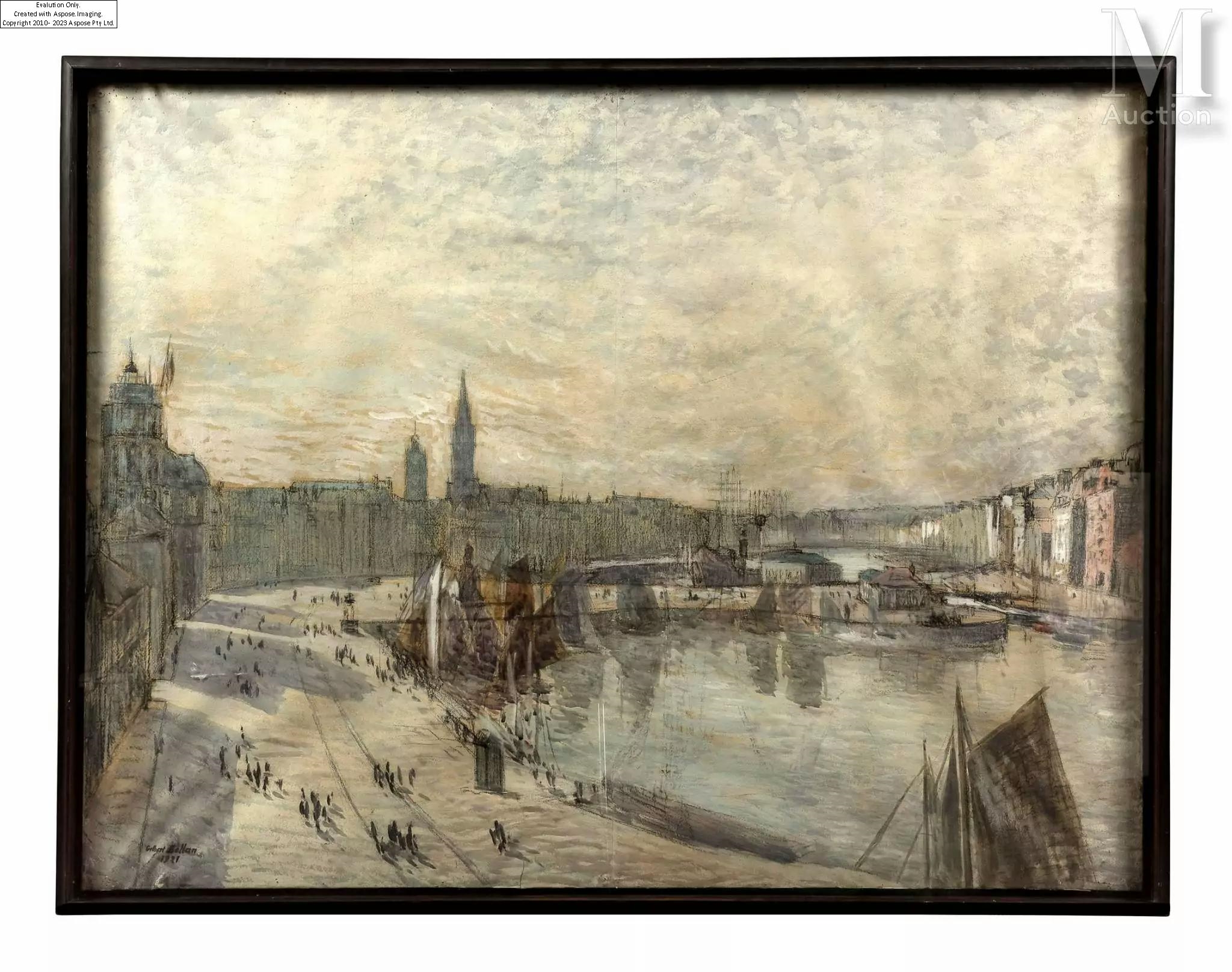 Gilbert Louis Bellan | Vue du port de Dunkerque | MutualArt