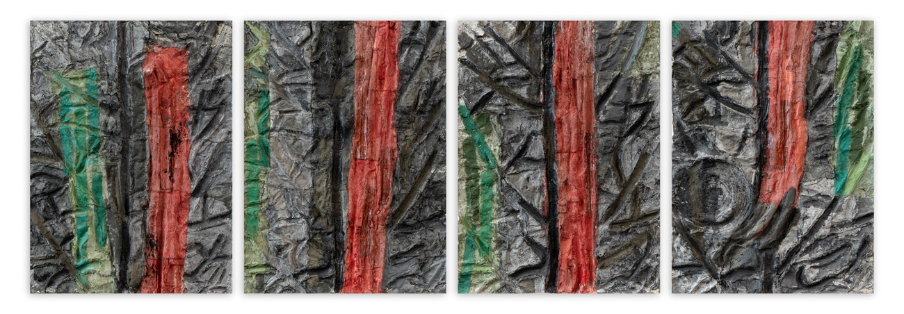 Artwork by Franco Tripodi, Senza titolo (polittico di 4 elementi, Made of olio