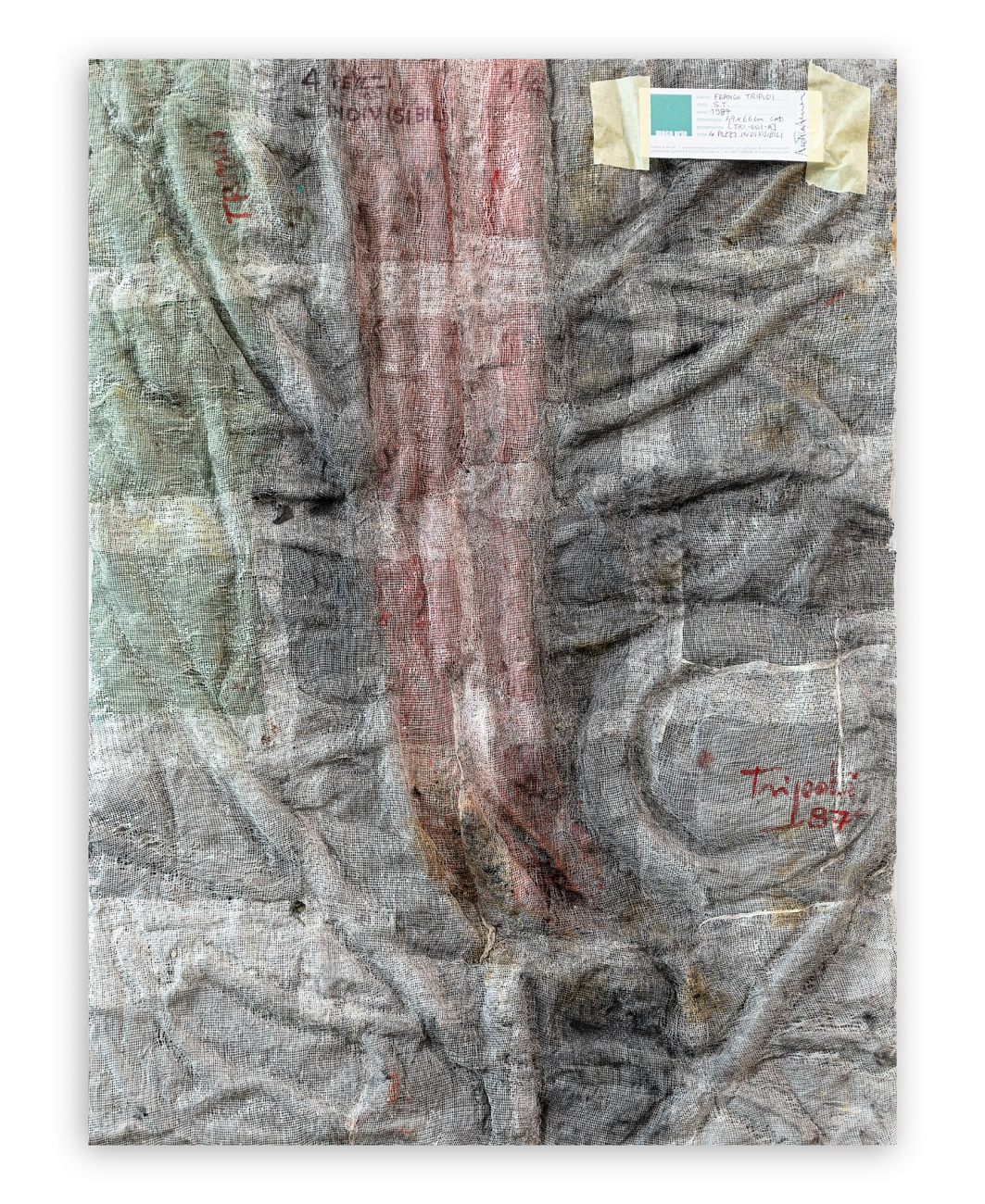 Artwork by Franco Tripodi, Senza titolo (polittico di 4 elementi, Made of olio