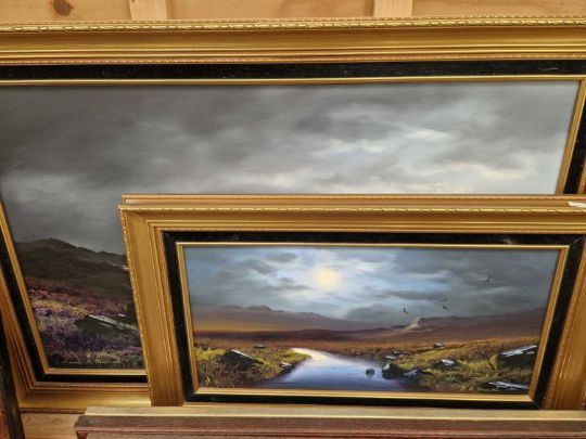 Brian D. Horswell (20th Century), a large moorland landscape, signed, oil on canvas, 74 x 44cm by Brian D. Horswell