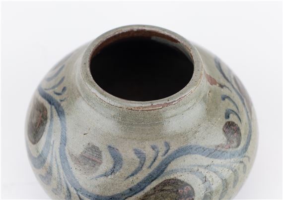 バーナード・リーチ B L 偏壷／共箱／Bernard Howell Leach バーナード