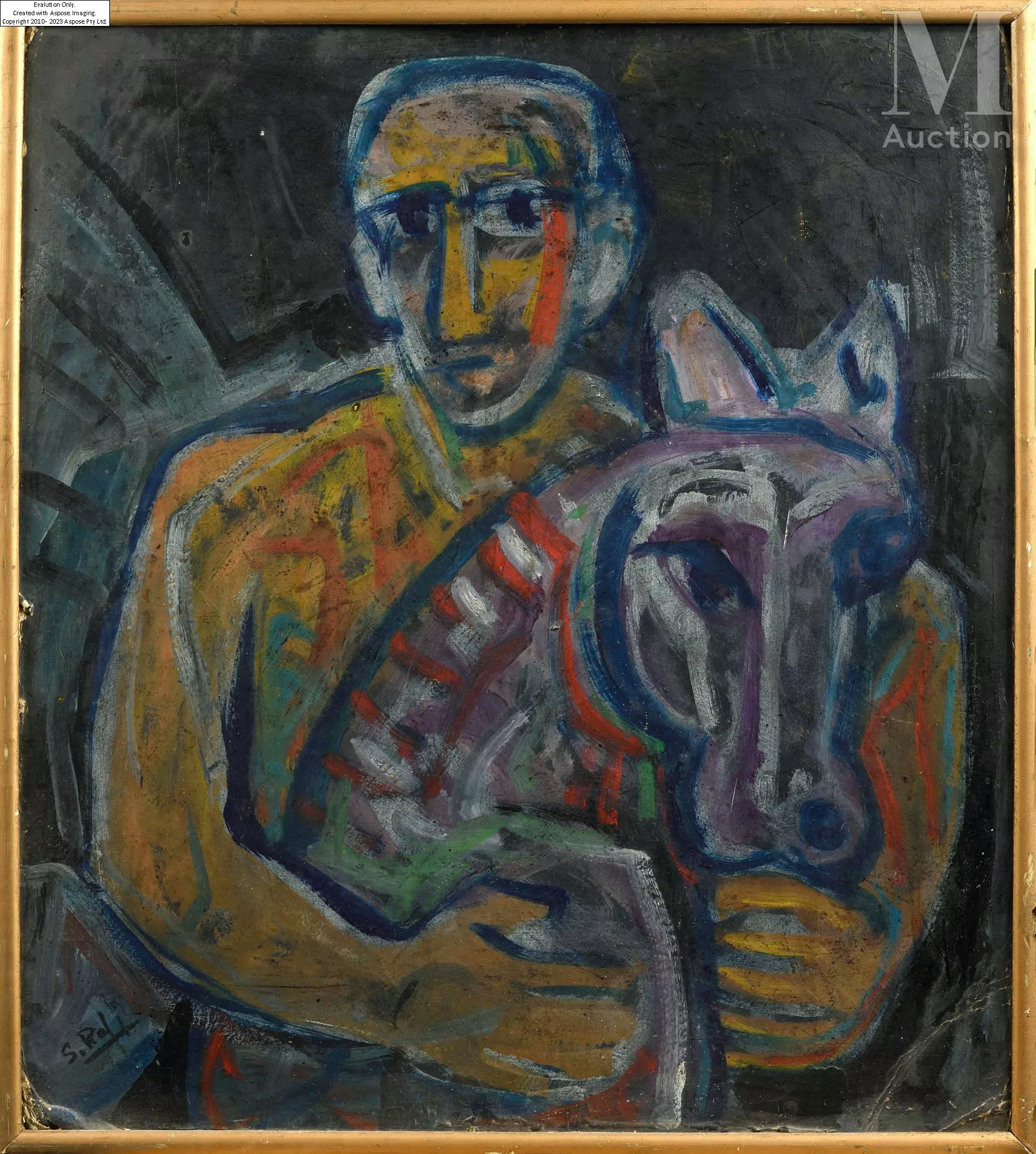 Samir Rafi | L'homme et le cheval (1949) | MutualArt