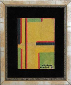 Collage su cartoncino - Luciano Melegari