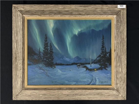 Ellen Henne Goodale | Ellen Henne Goodale Oil on Canvas Winter Scene ...