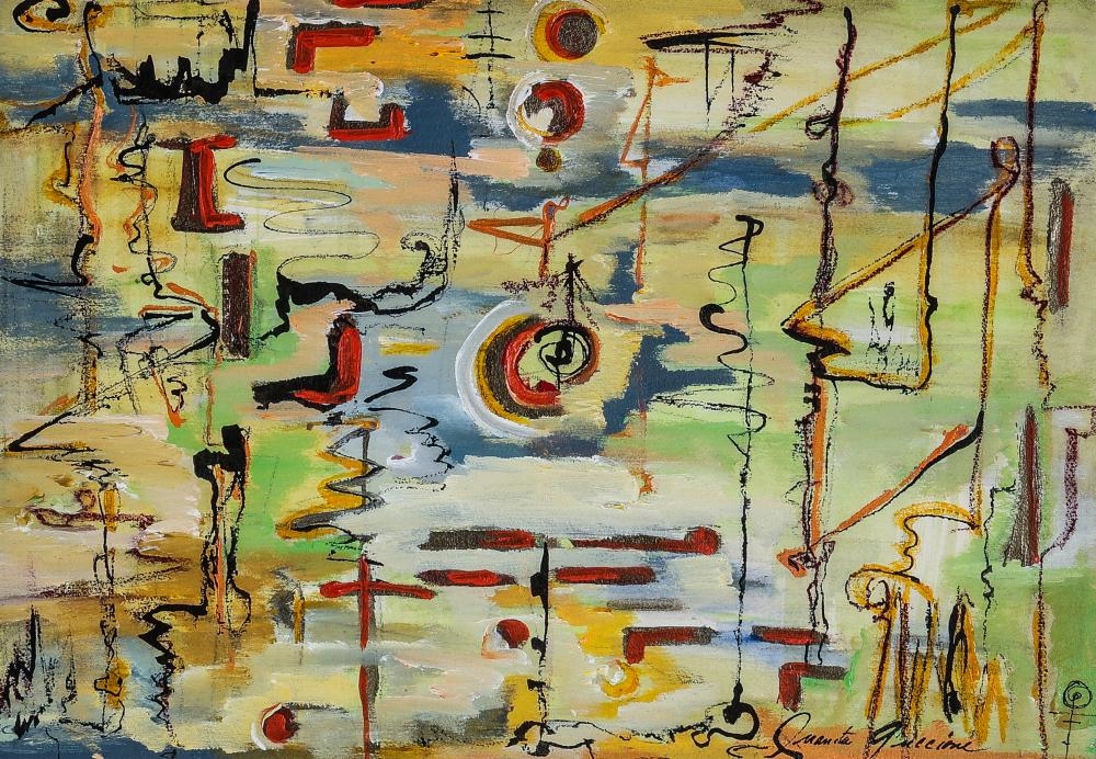 Artwork by Juanita Guccione, Juanita GUCCIONE: "Ozone Hole, Made of Gouache on paper