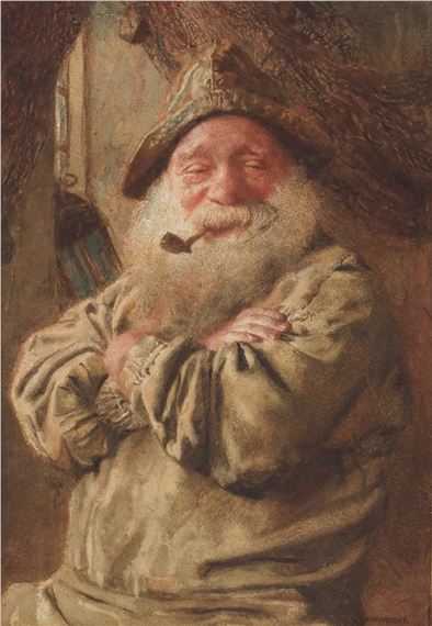 Fisherman smoking a pipe