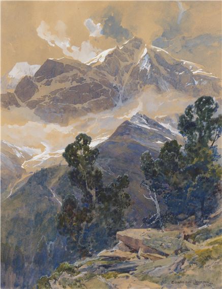 Edward Harrison Compton | Mountain summit (1903) | MutualArt