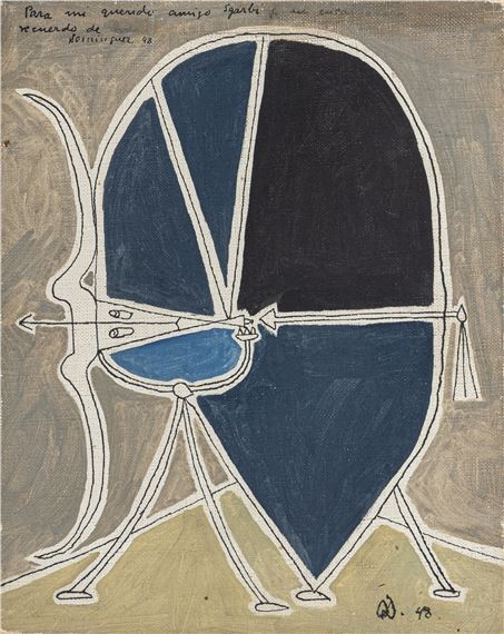 Composition by Oscar Dominguez, Painted in 1948