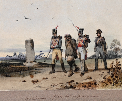 Artwork by J. Adam, Gendarmes des Départements, Made of lithographs