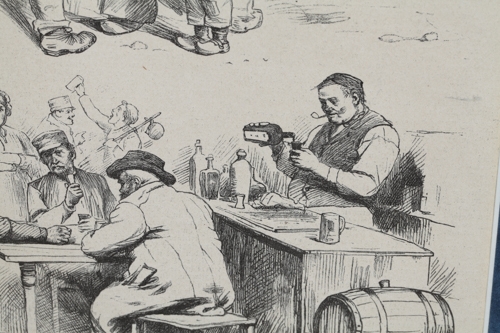 Artwork by Hermann Hirsch, Strikebilder aus dem Saargebiet, Made of wood engraving