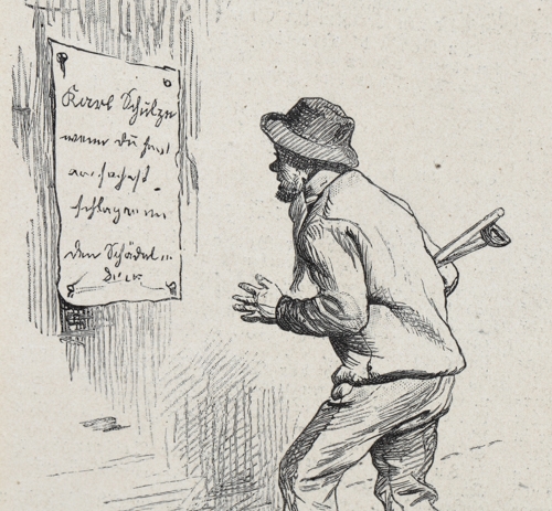 Artwork by Hermann Hirsch, Strikebilder aus dem Saargebiet, Made of wood engraving