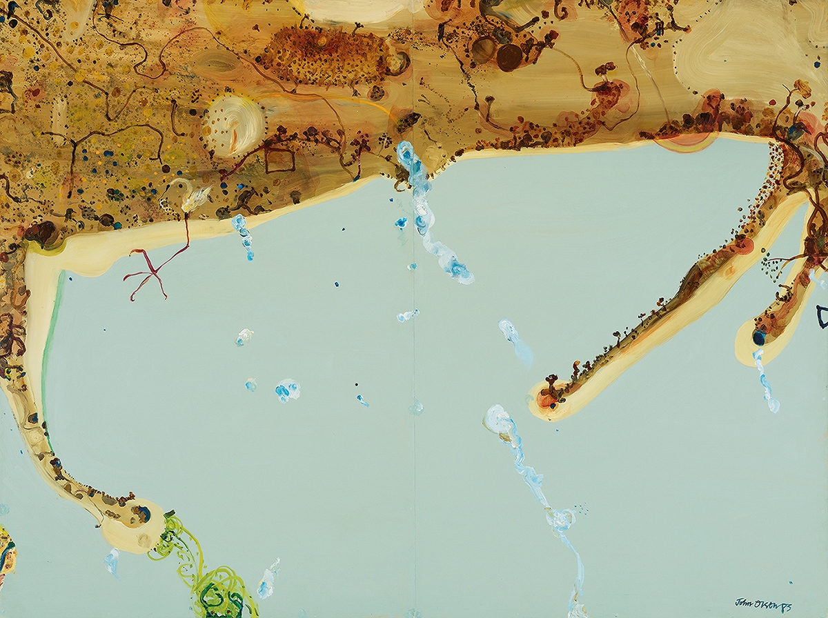 Artwork by John Olsen, Fleurieu Peninsula, Made of oil on composition board