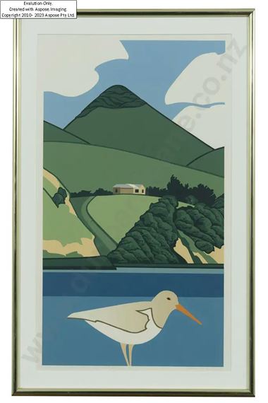 White Oystercatcher And Harbour Cone by Robin White, dated June '77