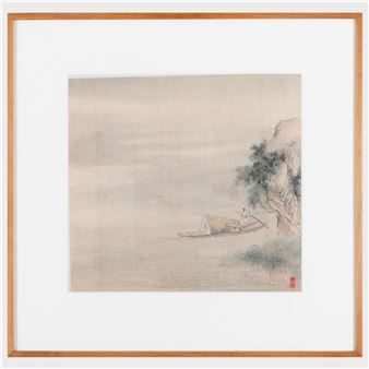 Boating Beneath a Cliff - Tao Hung