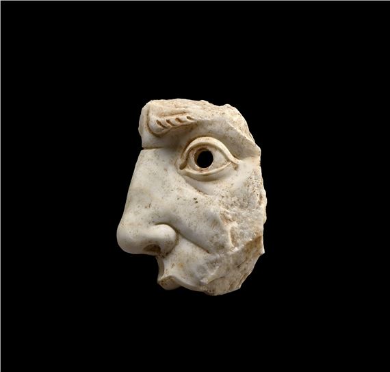 Roman School, 2nd Century | A Roman Marble Mask Fragment | MutualArt