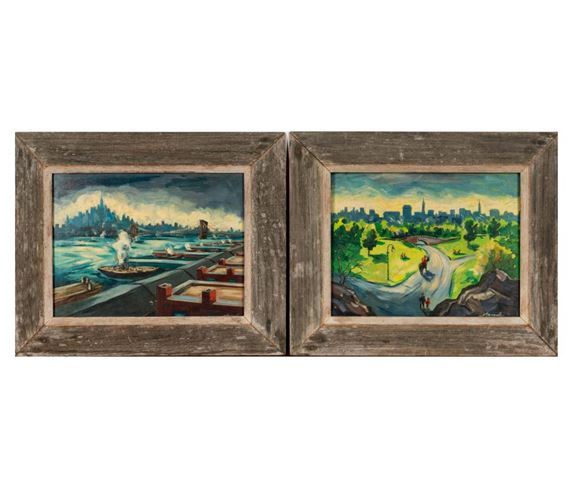 Edgar A. Stareck | : Two Works (New York City Scenes) (1917 - 1987 ...