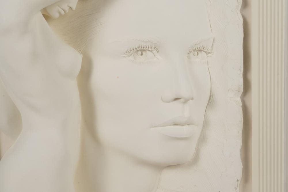 Artwork by Bill Mack, Nude in Profile (Wall Sculpture), Made of Sculpture