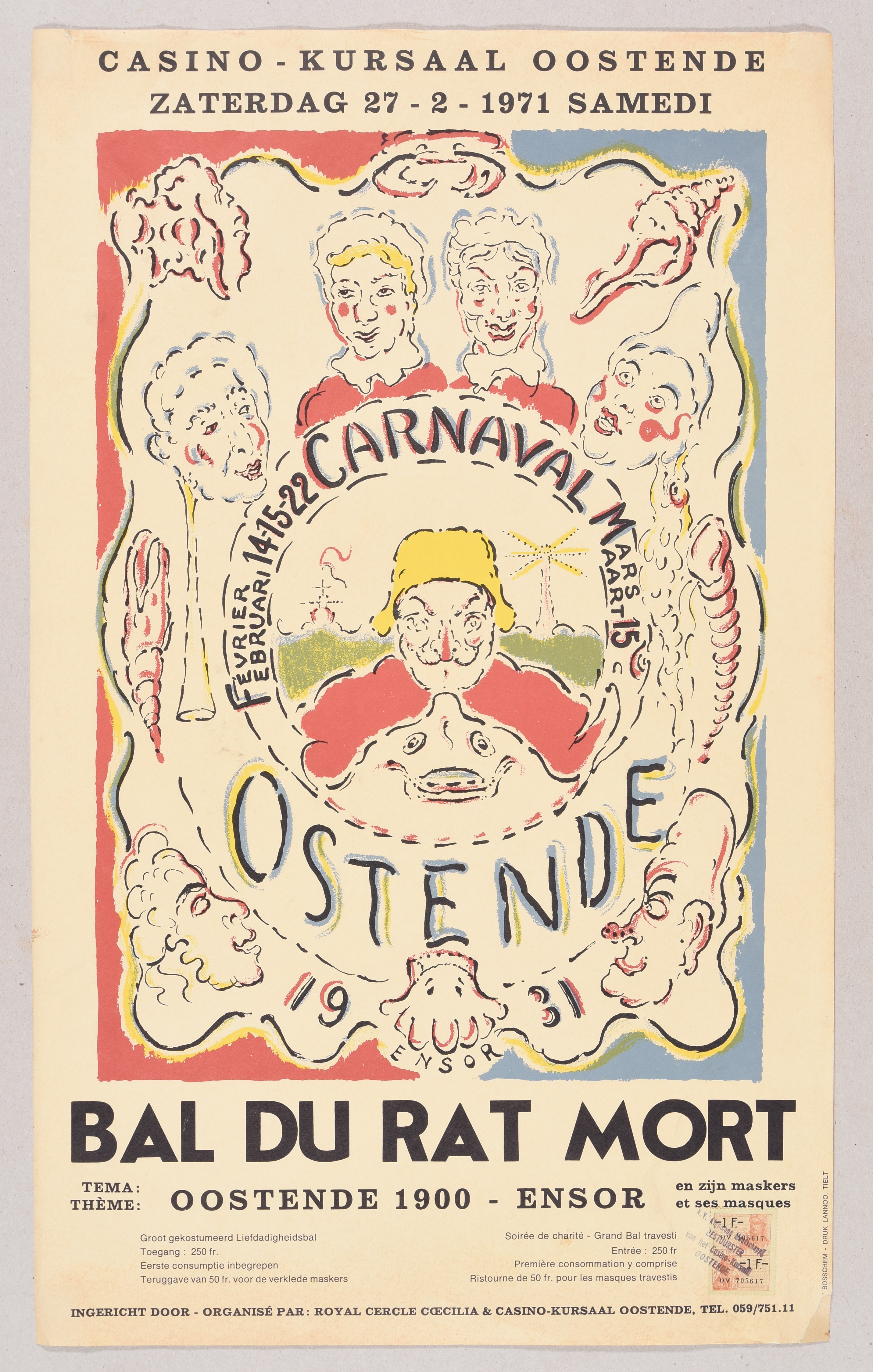 James Ensor | Bal du rat mort (1971) | MutualArt