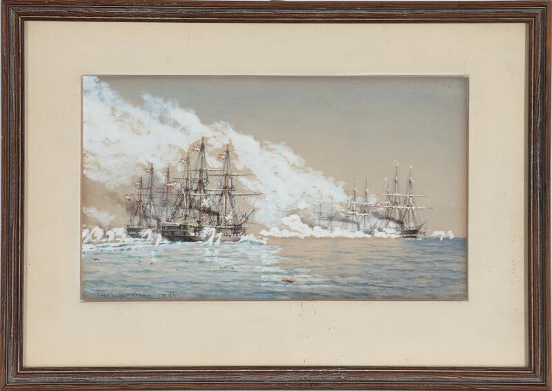 Carl Ludvig Thilson Locher | The Battle of Helgoland, 1864 (1904 ...