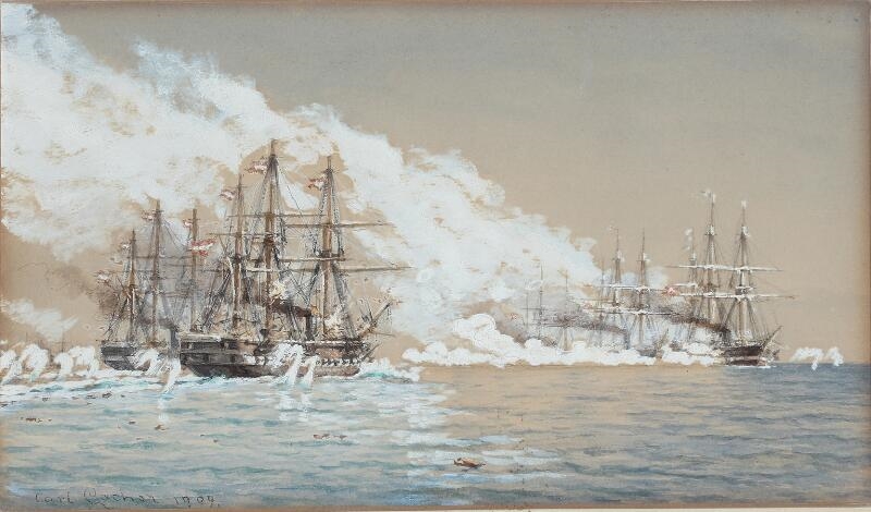 Carl Ludvig Thilson Locher | The Battle of Helgoland, 1864 (1904 ...